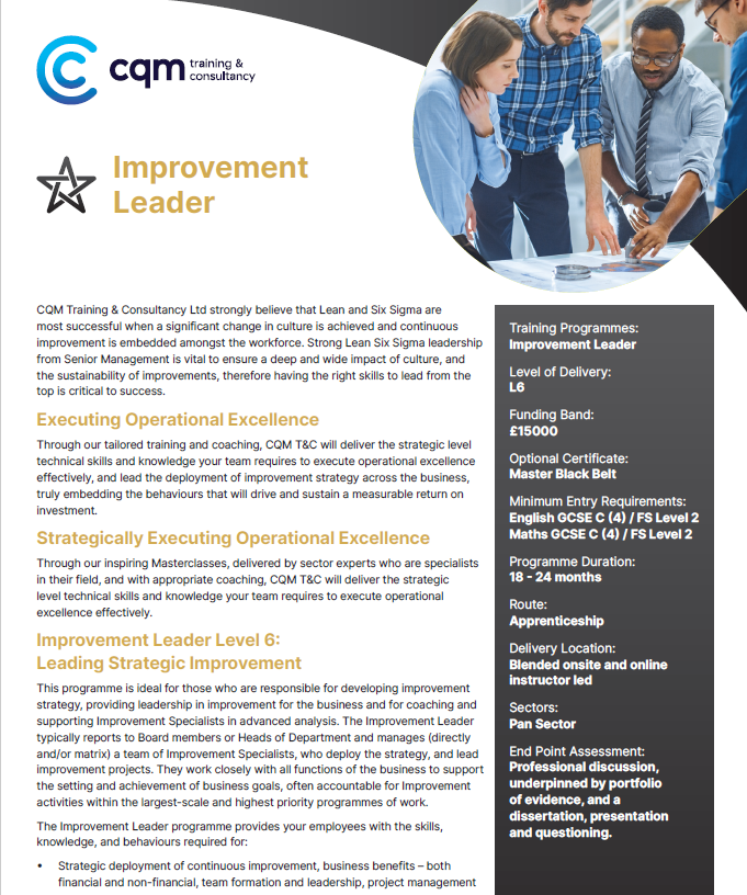 Improvement Leader Brochure Cover