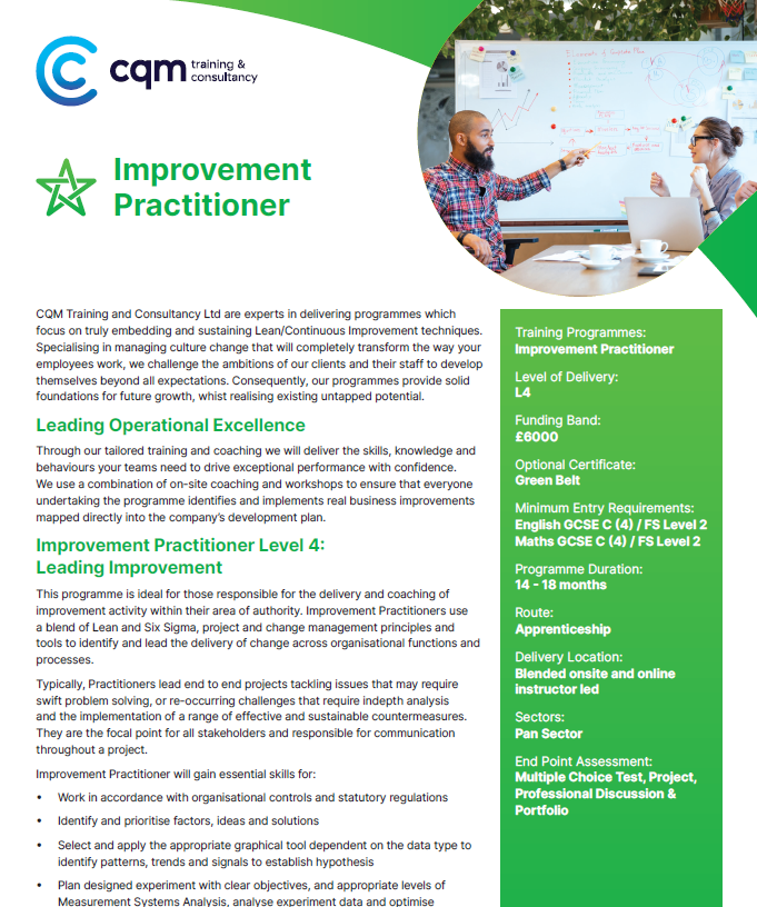 Improvement Practitioner Brochure Cover